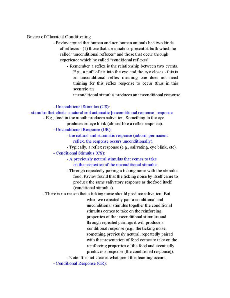 PSY304 Human Associative Learning complete course notes