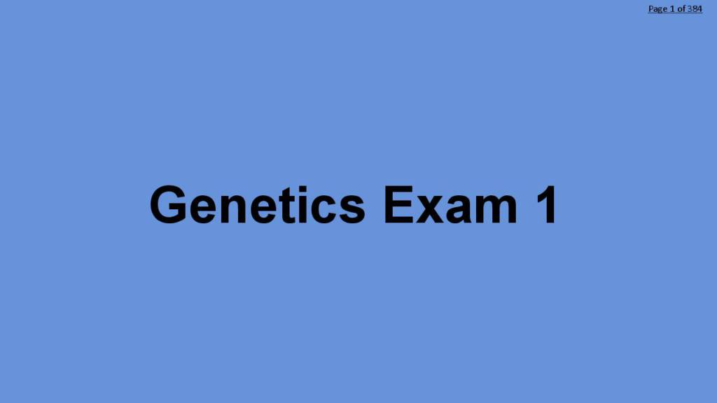 Principles of Genetics (BIOLOGY 222) exam notes