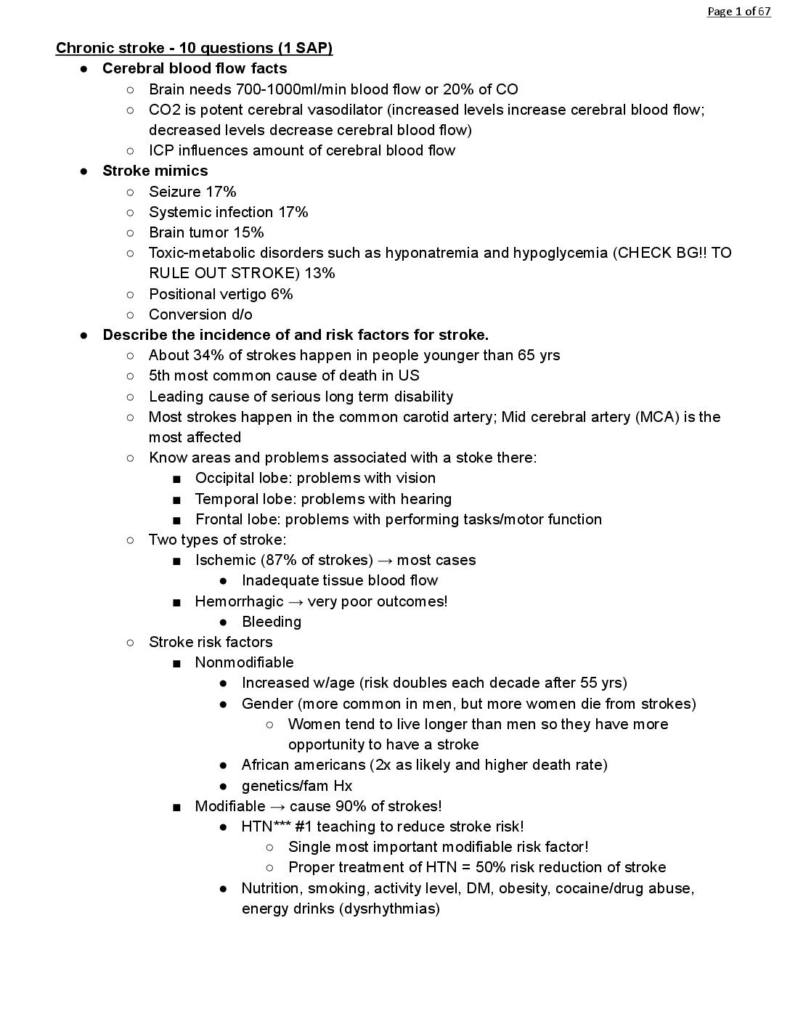Care of the Adult 1 (UT Health SA NURS) combined final exam review