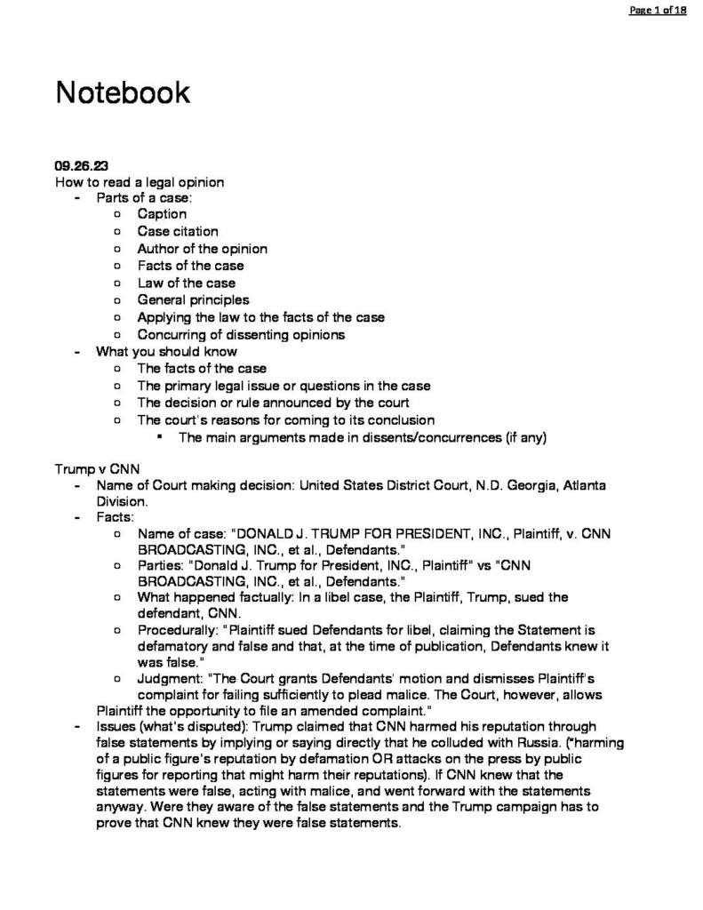 Communication Law (J385) fall notes