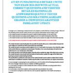 Fundamentals of Nursing Retake 2 (ATI RN) with NGN exam questions and answers