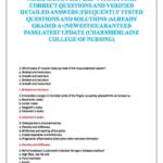 NR283 Pathophysiology Exam 3 questions and correct answers
