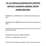 Basic Psychology Focused Questions and Answers review guide