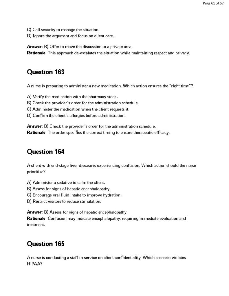 ATI RN Leadership Management Proctored Exam (2024) questions and answers with rationale