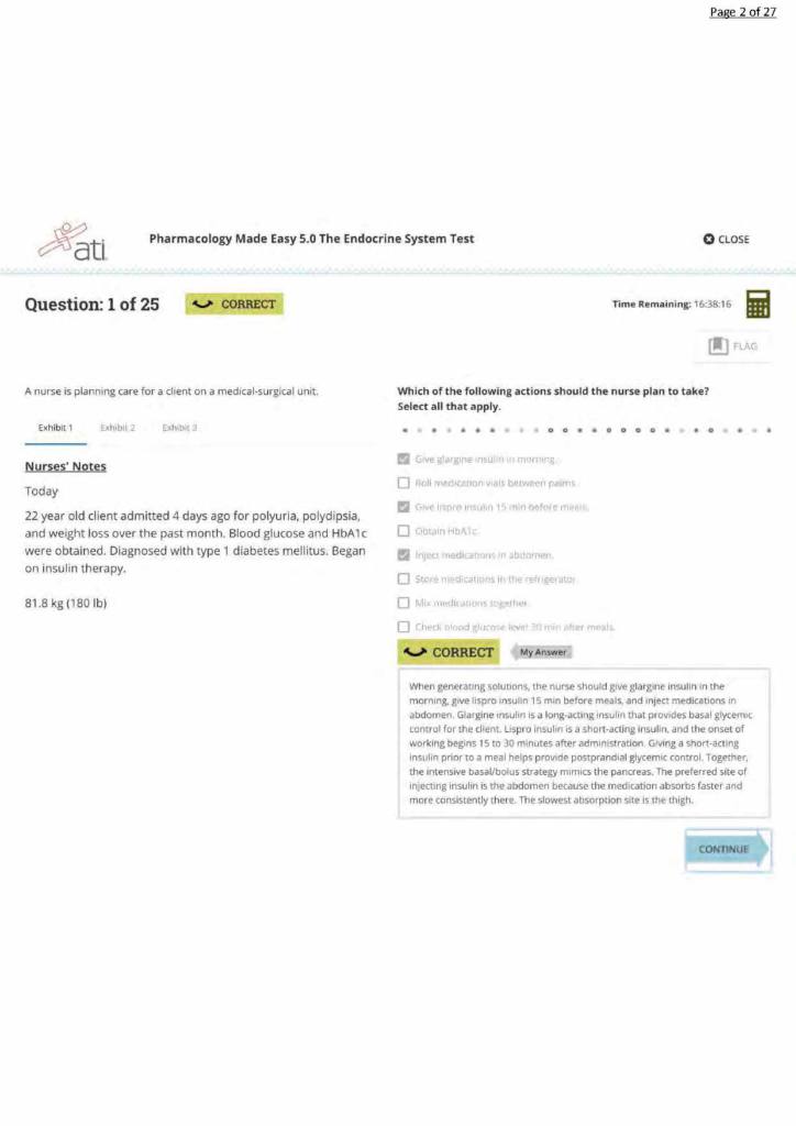 Pharmacology Made Easy 5.0 (ATI) The Endocrine System Test 2025 answers with explanations