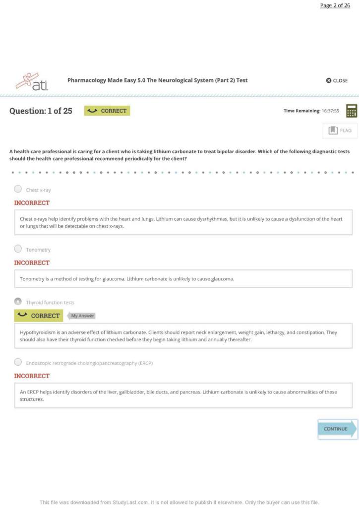 Pharmacology Made Easy (ATI TESTING) 5.0 The Neurological System (Part 2) 2025 Q&A