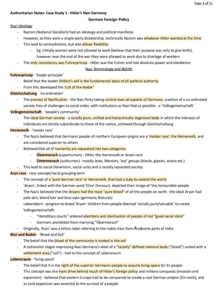 Authoritarian States (IB History) Hitler & Castro case studies