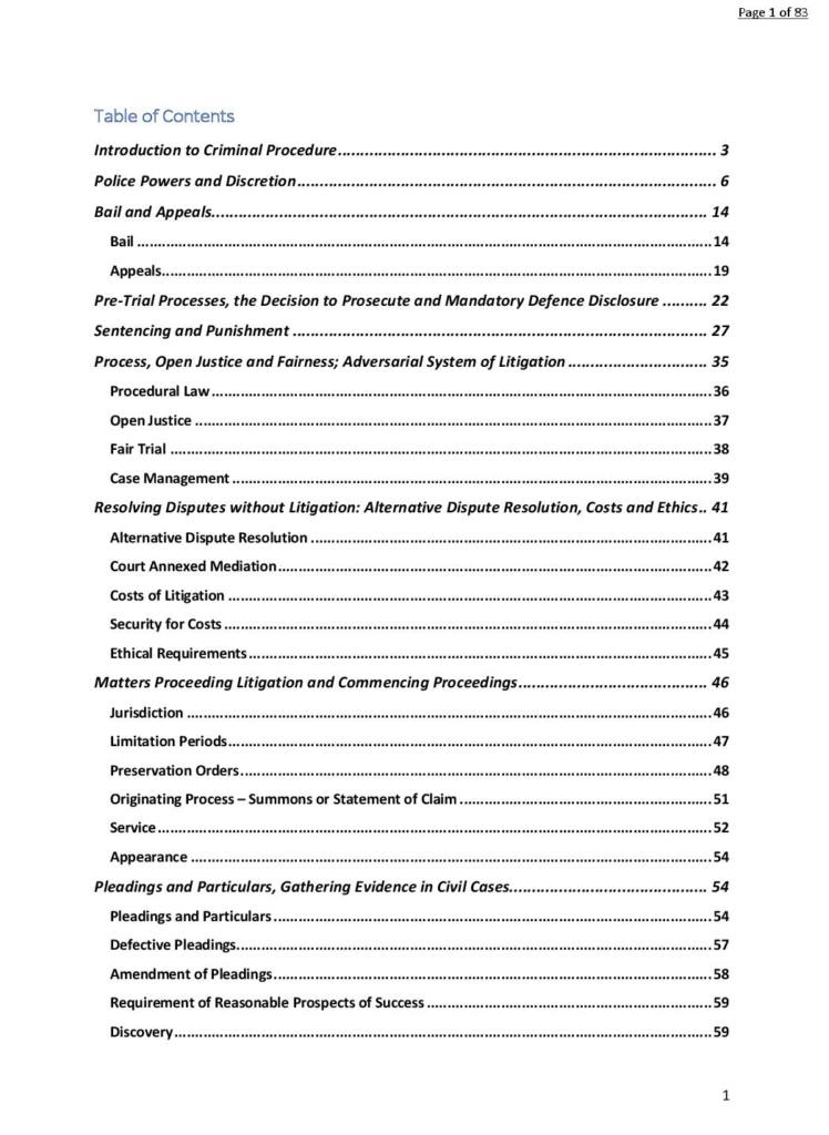 CCP (LAWS1014) Civil and Criminal Procedure HD lecture notes