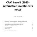 CFA® Level I (2025) Alternative Investments notes