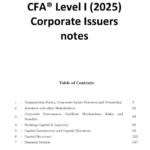 CFA® Level I (2025) Corporate Issuers notes