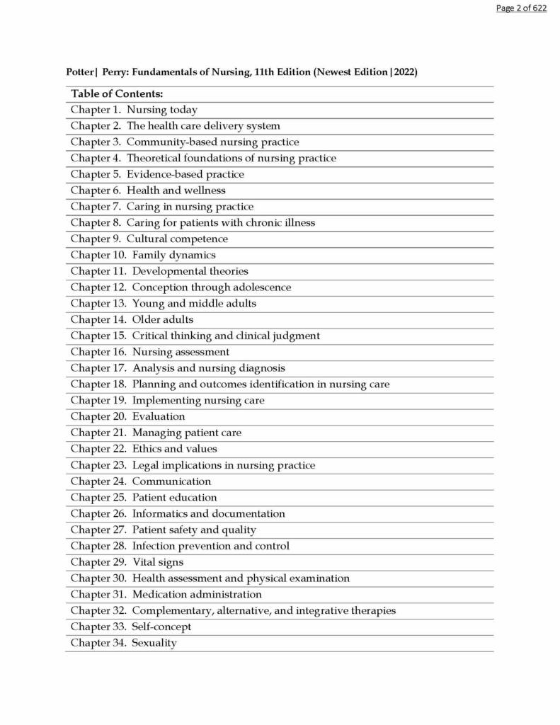 Fundamentals of Nursing 11th Edition Potter, Perry, Stockert & Hall Test Bank