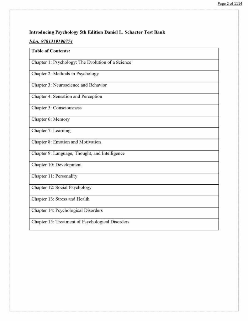 Introducing Psychology 5th Edition by Daniel L. Schacter test bank
