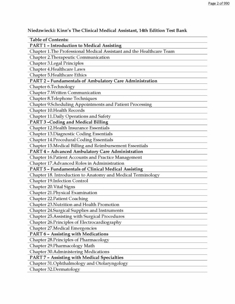 Kinn’s The Medical Assistant: An Applied Learning Approach 14th Edition test bank