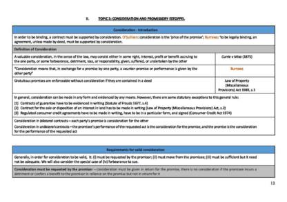 Contract Law (LL142) PQ table notes