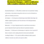Accredited Residential Manager (ARM) 2026 Certification exam notes with solutions